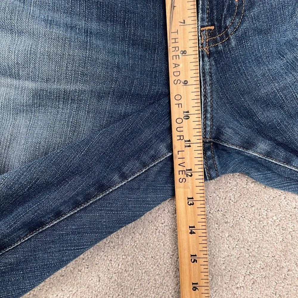 AG Everett Jeans Mens 36W 33L Blue Slim‎ Straight Denim 360 Stretch 80s VTG